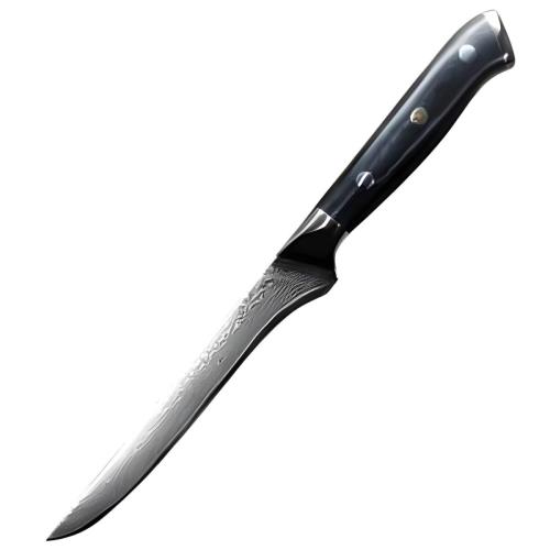 Damaškový kuchynský nôž - Boning/Čierna H32717
