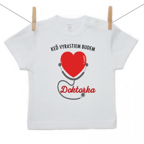 Boodyy Tričko s krátkym rukávom Keď vyrastiem budem doktorka 140 (9-10 rokov) 996-86725