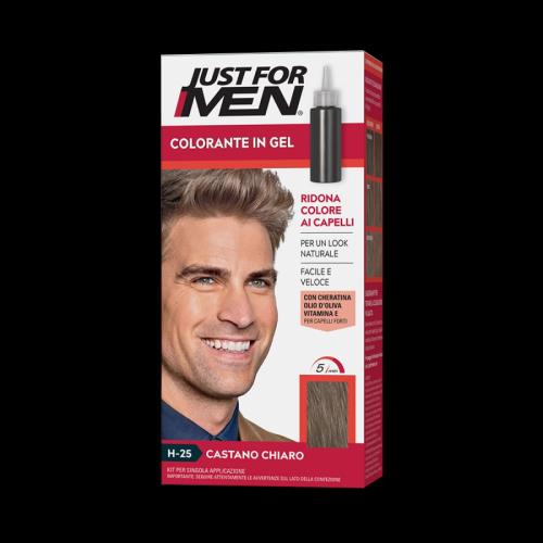 Šampón na zakrytie sivých vlasov farba svetlohnedá Just for men H25 Light Brown