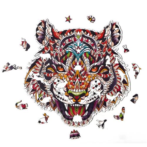 Drevené puzzle Color Tiger/L H21878