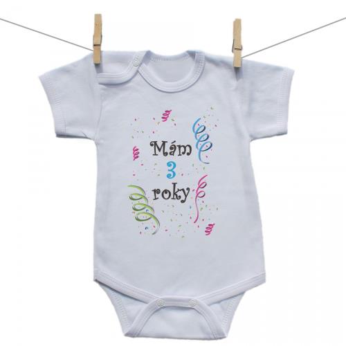 Boodyy Body s krátkym rukávom Mám 3 roky - Chlapec 80 (9-12 mesiacov)