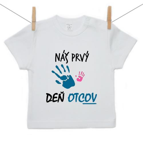 Boodyy Tričko s krátkym rukávom Náš prvý deň otcov (dievča) 80 (9-12 mesiacov)