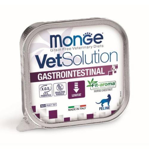 MONGE VetSolution Cat Gastrointestinal 100g paštéta pre mačky na zníženie akútnych porúch črevného vstrebávania