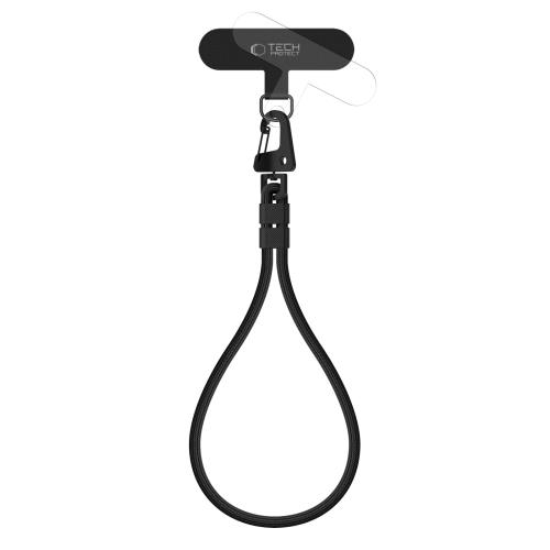 Tech-Protect Rope Wrist šnúrka na mobil, čierna