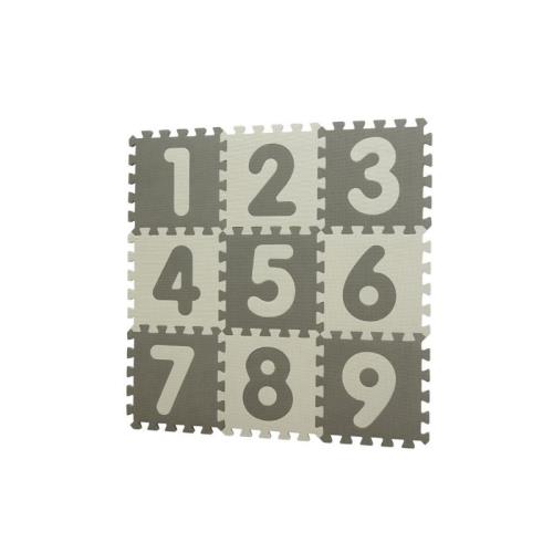 Hracia podložka Puzzle Grey s Číslami 90 x 90 cm