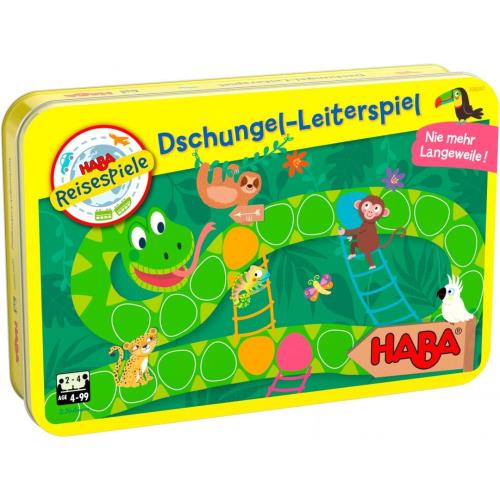 Mini hra v kovovej krabici Rebríky v džungli magnetická