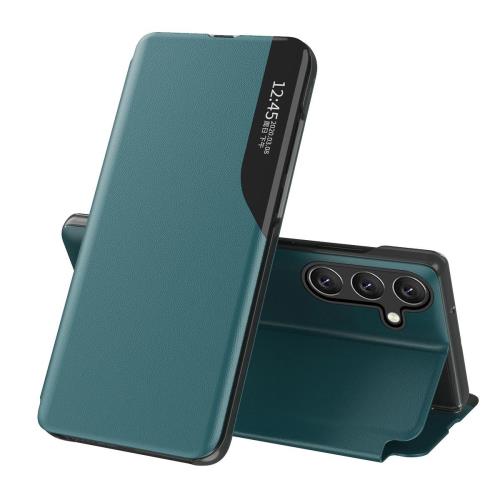 MG Eco Leather View knižkové puzdro na Samsung Galaxy A36, zelené
