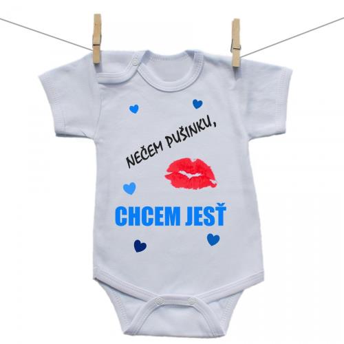 Boodyy Body s krátkym rukávom Nečem pušinku, chcem jesť 98 (2-3 roky)