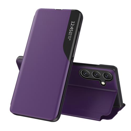 MG Eco Leather View knižkové puzdro na Samsung Galaxy A36, fialové