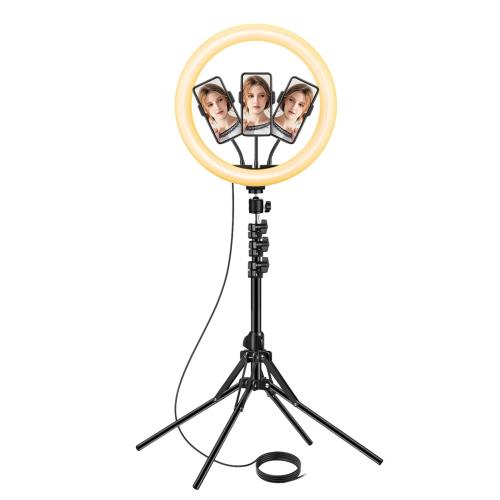 MG Ring Lamp Selfie kruhové LED svetlo + statív 2.1m, čierne