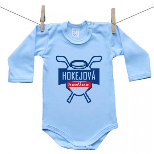Boodyy Modré body s dlhým rukávom Hokejová rodina 56 (0-2 mesiace) 4602-78668