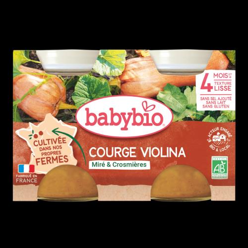BABYBIO Tekvica Violina z našej vlastnej ekofarmy 2x130 g