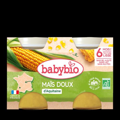 BABYBIO Príkrm sladká kukurica (2x 130 g)