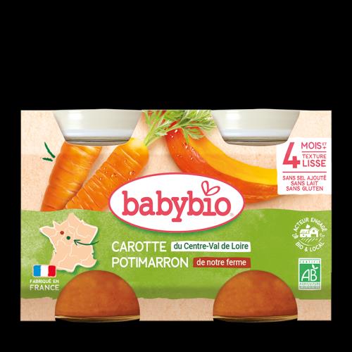 BABYBIO Príkrm mrkva tekvica (2x 130 g)