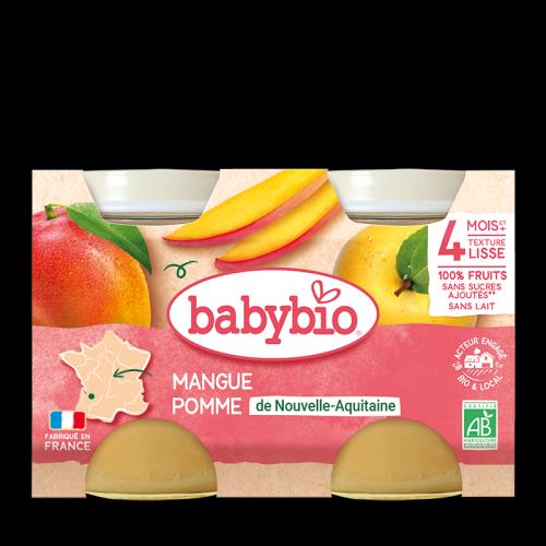 BABYBIO Príkrm jablko mango (2x 130 g)