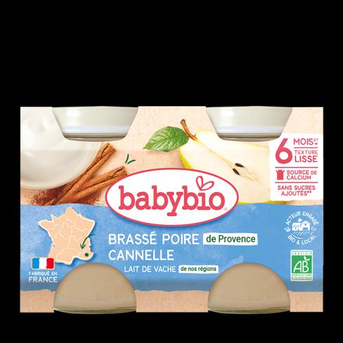 BABYBIO Brassé hruška škorica 2x130 g
