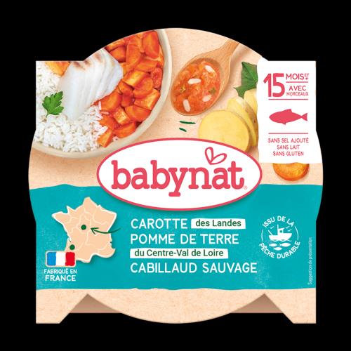 BABYBIO Menu mrkva a zemiaky s treskou (260 g)