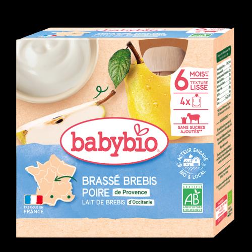 BABYBIO Desiata z ovčieho mlieka hruška (4x 85 g)