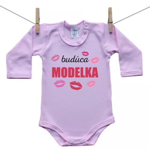 Boodyy Body s dlhým rukávom (ružové) Budúca modelka 92 (18-24 mesiacov) 3962-71437