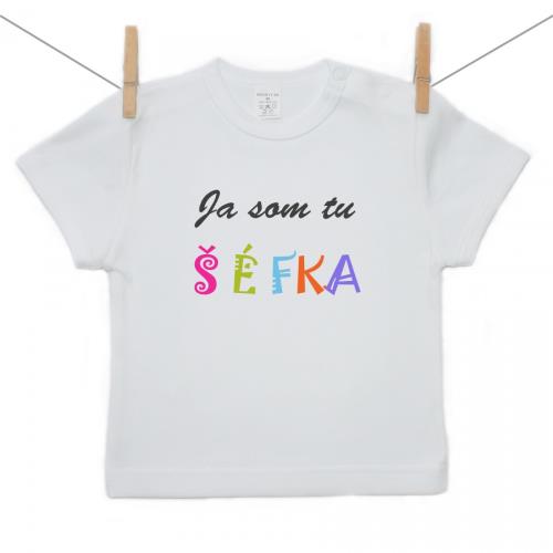 Boodyy Tričko s krátkym rukávom Ja som tu šéfka 68 (3-6 mesiacov) 1052-27102