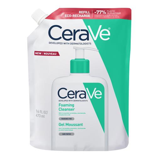 CERAVE čistiaci penivý gél náplň na normálnu až mastnou pleť a pokožku tela