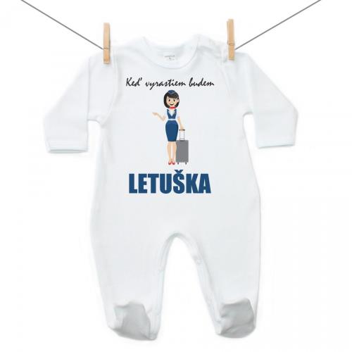 Boodyy Overal Keď vyrastiem budem letuška 56 (0-2 mesiace)