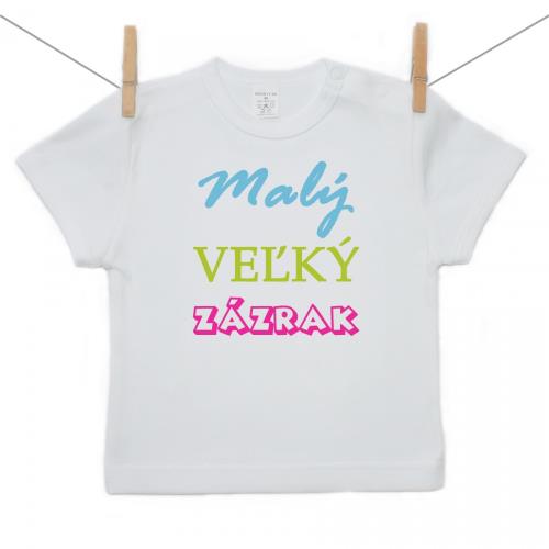 Boodyy Tričko s krátkym rukávom Malý veľký zázrak 80 (9-12 mesiacov) 834-25617