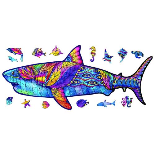 Drevené puzzle Shark/L H21844
