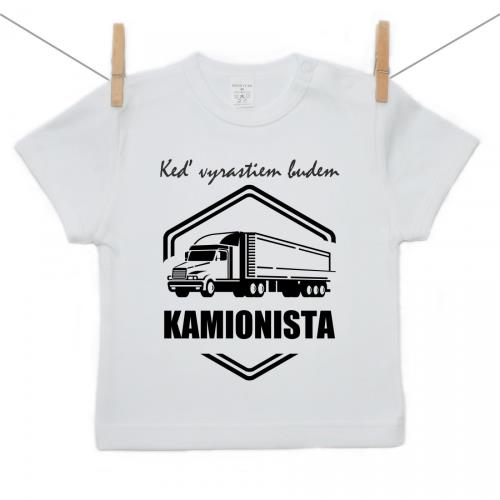 Boodyy Tričko s krátkym rukávom Keď vyrastiem budem kamionista 86 (12-18 mesiacov) 4384-73915