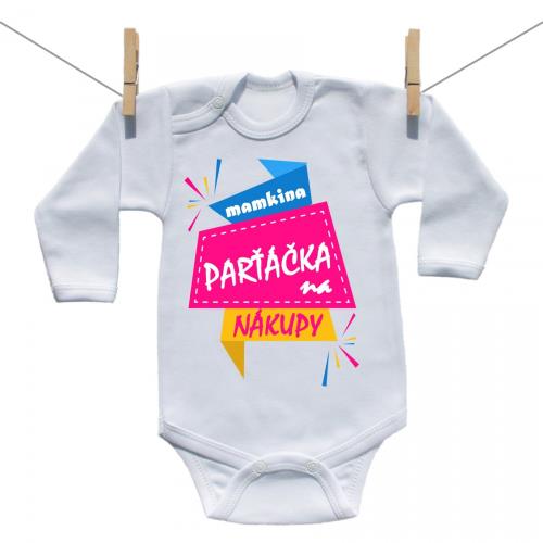 Boodyy Body s dlhým rukávom Mamkina parťáčka na nákupy 68 (3-6 mesiacov)