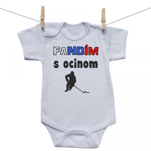 Boodyy Body s krátkym rukávom Fandím s ocinom 92 (18-24 mesiacov)