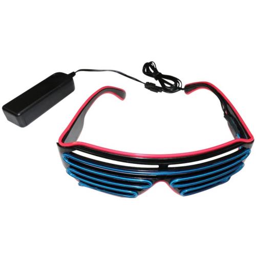 Svietiace LED Okuliare - Ružová/Modrá H36281