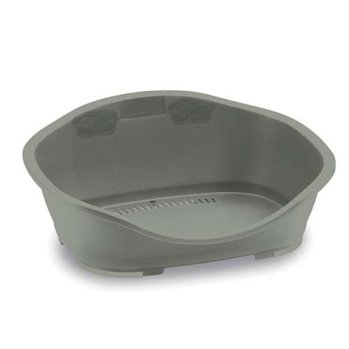 STEFANPLAST GREEN LINE SLEEPER 2 sivá 68,5x49x27,5cm plastové ležadlo pre psov 98% z recyklovaného plastu