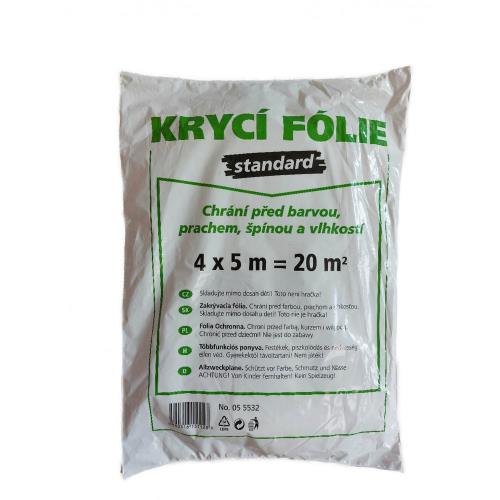 5x Zakrývacia fólia Standard chráni pred farbou, prachom, špinou a vlhkosťou 4 x 5 m-MOVEO