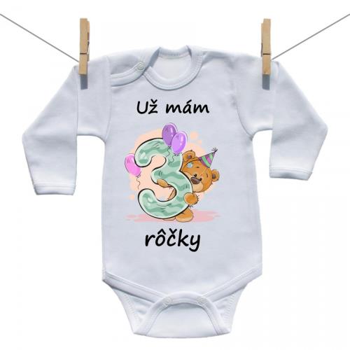 Boodyy Body s dlhým rukávom Už mám 3 rôčky 92 (18-24 mesiacov)