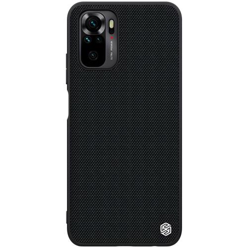 Odolný kryt Textured Case s gélovým rámom a nylonom pre Xiaomi Mi Note 10 4G / Xiaomi Redmi Note 10S - Čierna H14891