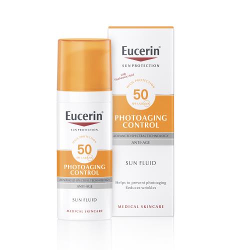 Eucerin SUN PHOTOAGING CONTROL SPF 50 na tvár
