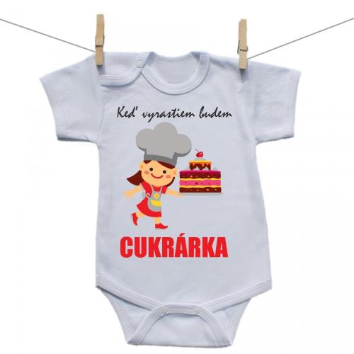 Boodyy Body s krátkym rukávom Keď vyrastiem budem cukrárka 80 (9-12 mesiacov) 2193-43996