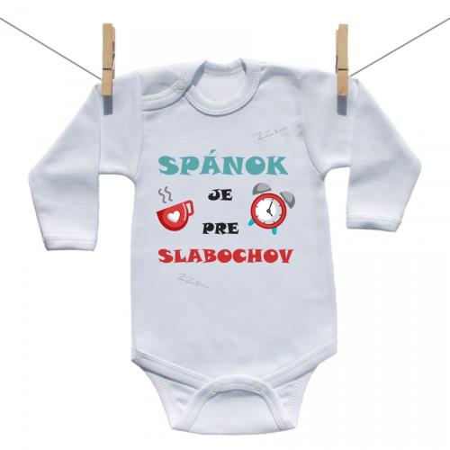 Boodyy Body s dlhým rukávom Spánok je pre slabochov 62 (2-4 mesiace)