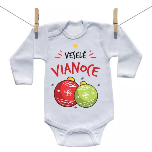 Boodyy Body s dlhým rukávom Veselé Vianoce 74 (6-9 mesiacov)