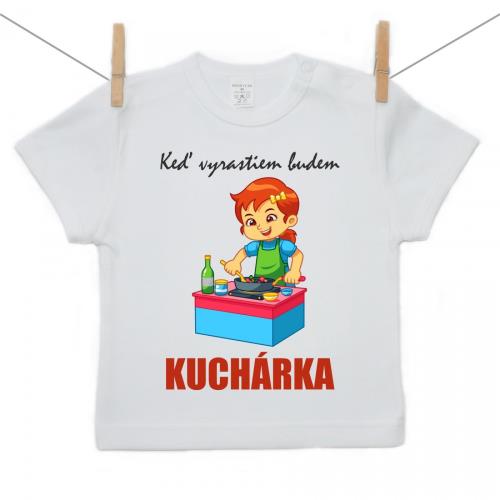 Boodyy Tričko s krátkym rukávom Keď vyrastiem budem kuchárka 68 (3-6 mesiacov) 2291-44682