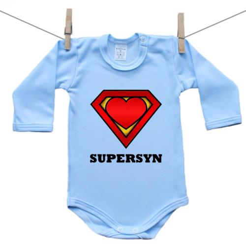 Boodyy Modré body s dlhým rukávom SuperSyn 86 (12-18 mesiacov)