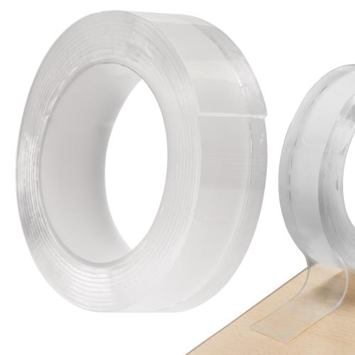 2ks Obojstranná akrylová páska viackrát použiteľná 30mm x 3m transparentná -MOVEO