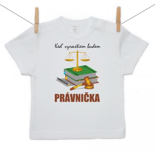 Boodyy Tričko s krátkym rukávom Keď vyrastiem budem právnička 86 (12-18 mesiacov) 1277-35121