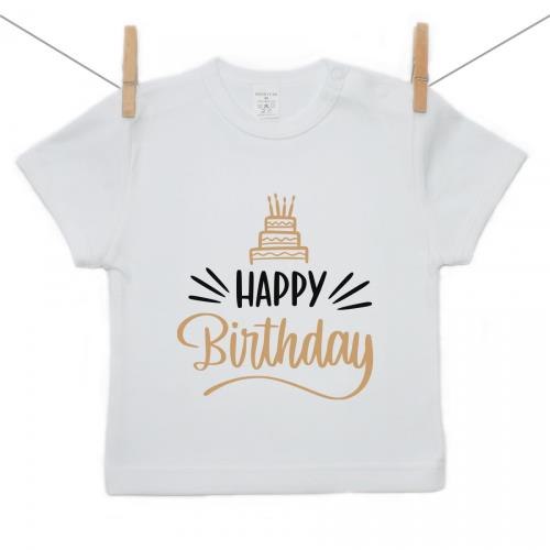 Boodyy Tričko s krátkym rukávom Happy birthday 80 (9-12 mesiacov) 8715-195998