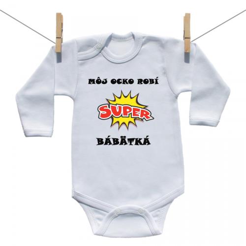 Boodyy Body s dlhým rukávom Môj ocko robí super bábätká 98 (2-3 roky)