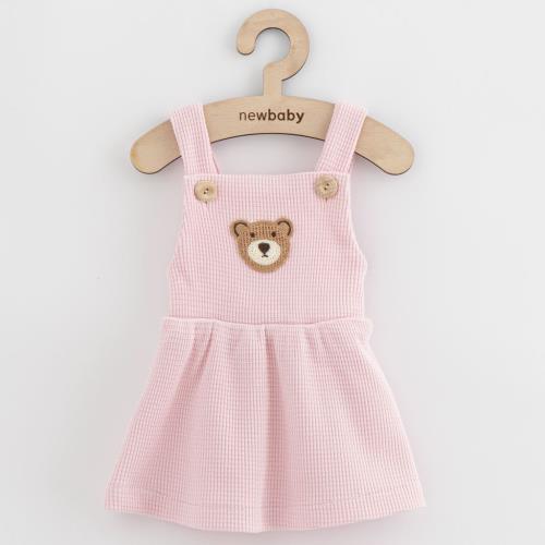 Dojčenská sukienka na traky New Baby Luxury clothing Laura ružová 56 (0-3m), 20C55150