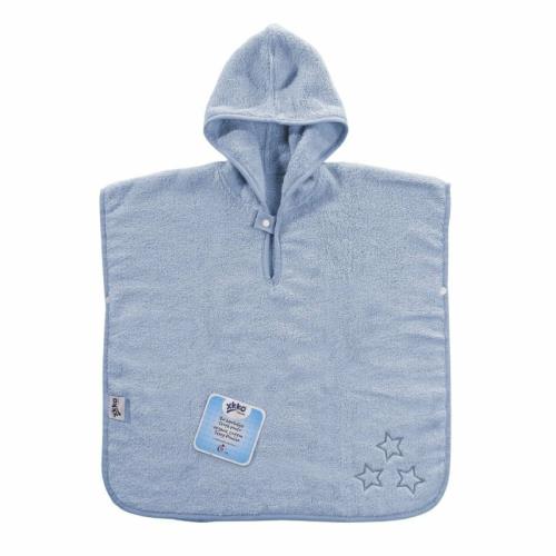 XKKO Organic BIO Bavlnené pončo - Baby Blue Stars ORGPON003