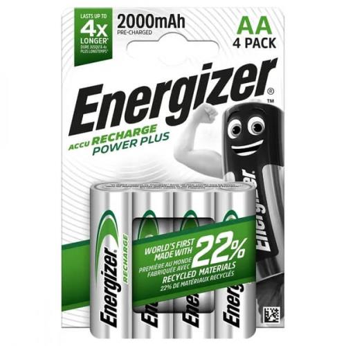 Energizer Power Plus AA 1,2V 2000mAh nabíjateľné batérie 4ks-