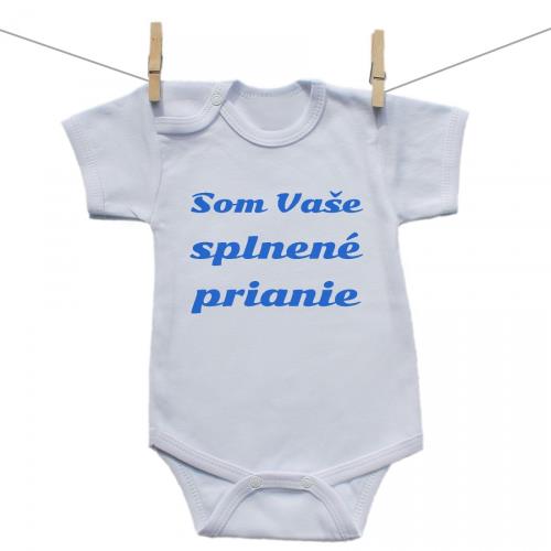 Boodyy Body s krátkym rukávom Splnené prianie Modrá 92 (18-24 mesiacov)